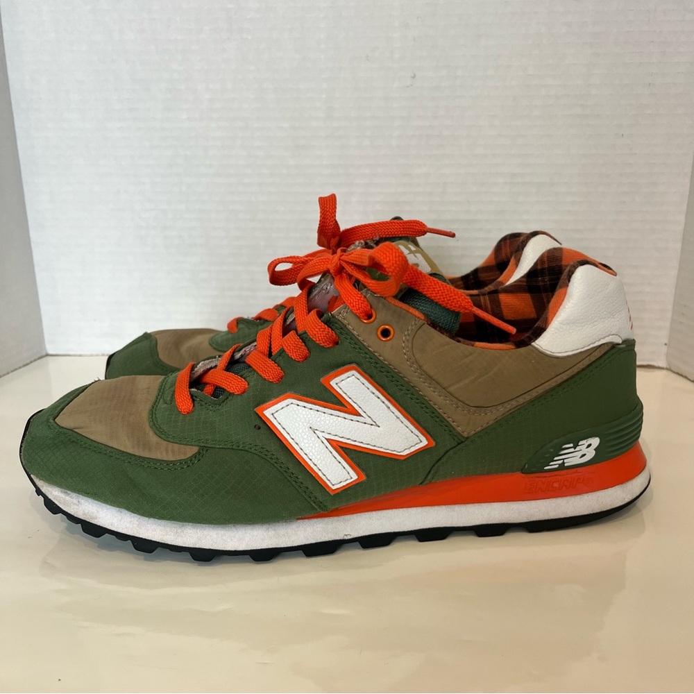New Balance Green and Orange Athletic Shoes - Picture 5 of 13